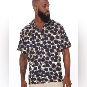 ZARA COLLARED SHORT SLEEVE BUTTON DOWN